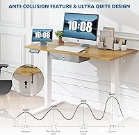 Vista 7 de 55 Inch Electric Standing Desk, Ergonomic Sit Stand up Desk with Drawers, Computer Desk for Home Office, Height Adjustable Desk Computer Workstation