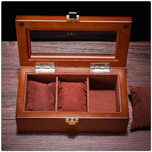 WXFJHH Wood Watch Display Box Organizer Black Top Watch Wooden Case Fashion Watch Storage Packing Gift Boxes Jewelry Case