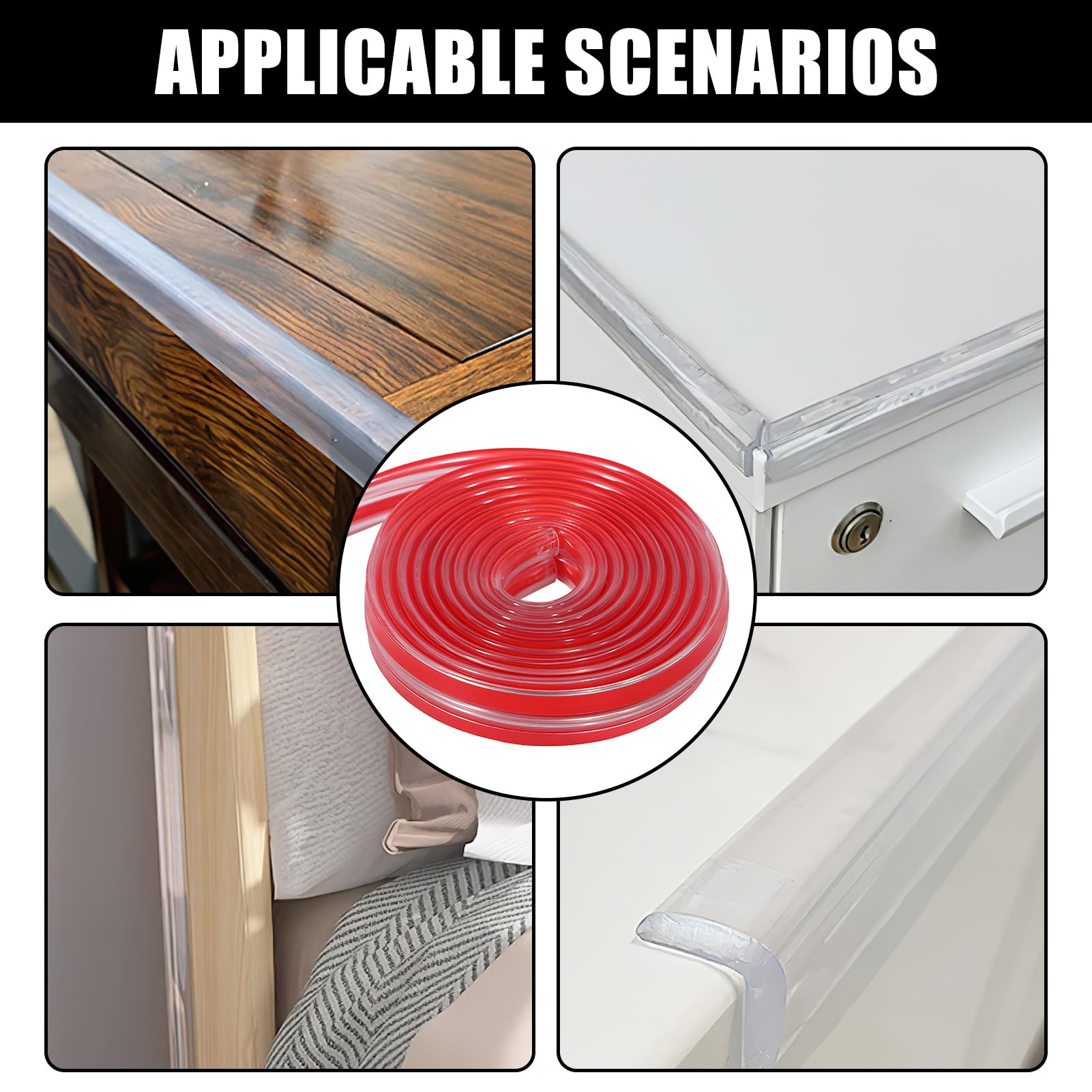 Profilo Protezione Bordi In EPDM - Guarnizione Gomma Per Porte Auto, Tavoli, Nero - Foto 11