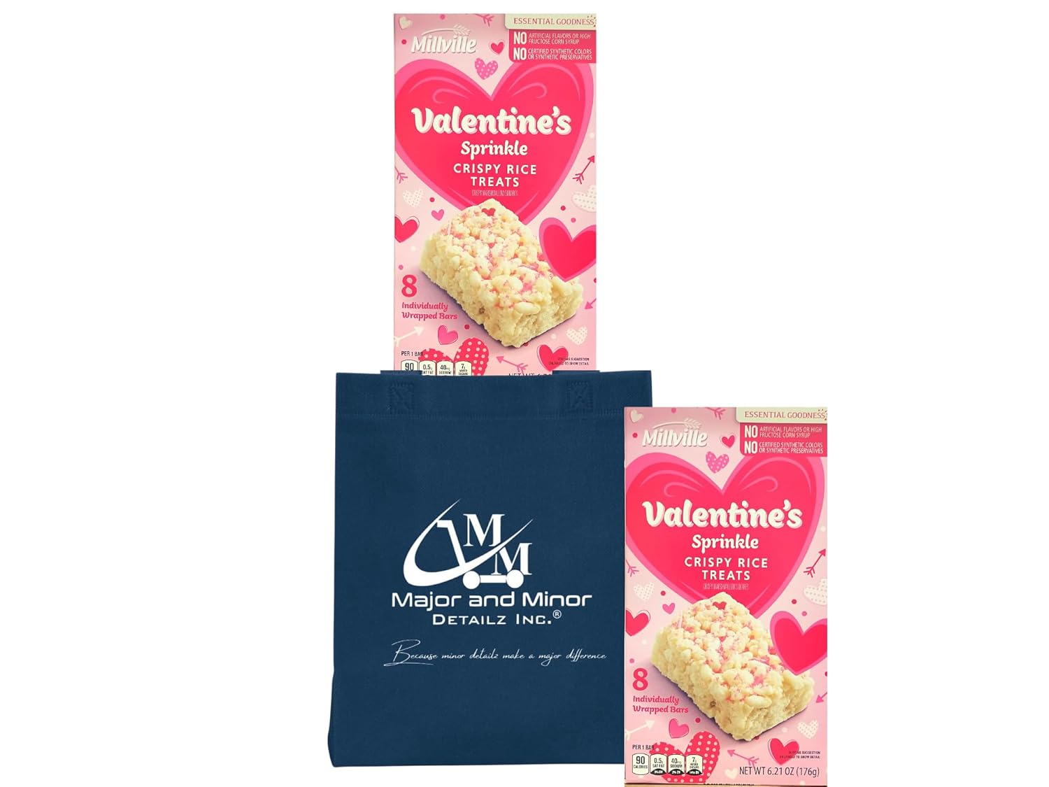 Valentine's Sprinkle Crispy Rice Treats Duo Bundled Tote Bag with Millville