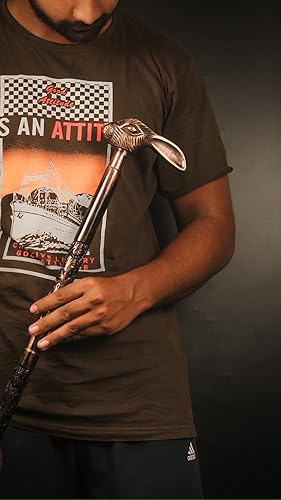 Miniatura 5 de Bastón de caña antigua rara con cabeza de conejo de diseño de madera tallada de primera calidad, bastón tallado, hermoso bastón para caminar, mango