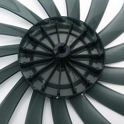 Miniatura 6 de Reemplazo de la hoja del ventilador de plástico para ventilador de pie ventilador de mesa accesorios generales con cubierta de tuerca negro C 14