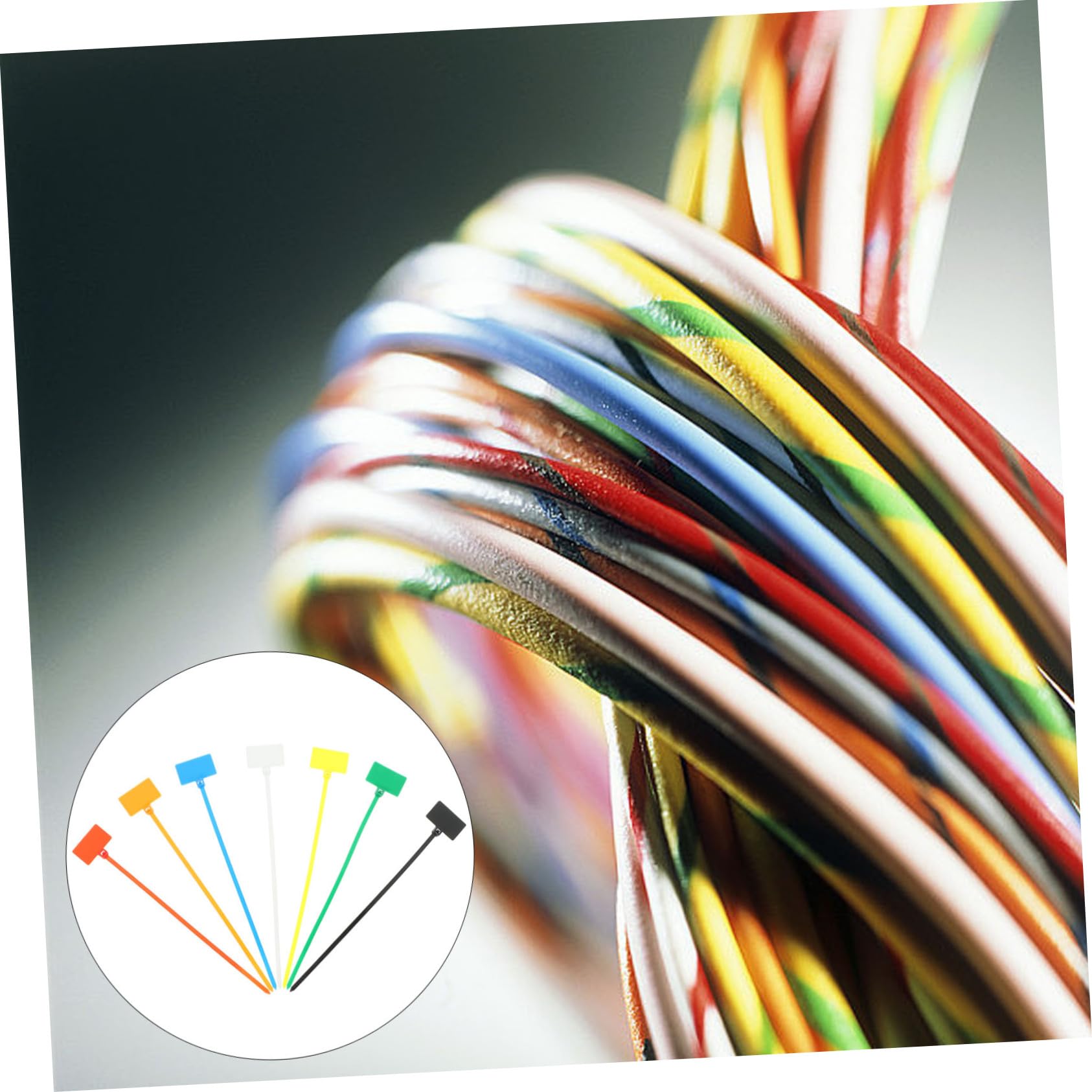Colliers de Serrage en Nylon 4x150 Mm Autobloquants Étiquettes, Organiseurs de Fils Multifonctions pour Câbles Électriques, Informatiques, 250 Pièces Assorties, Couleur Aléatoire