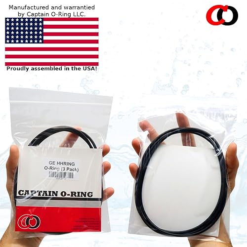 Vista 8 de Paquete de 3 piezas de repuesto para GE HHRING / WS03X10054 (para GXWH30C, GXWH35F, GNWH38F, GNWH38S, GXWH40L) Buna-N ORing de Captain O-Ring LLC