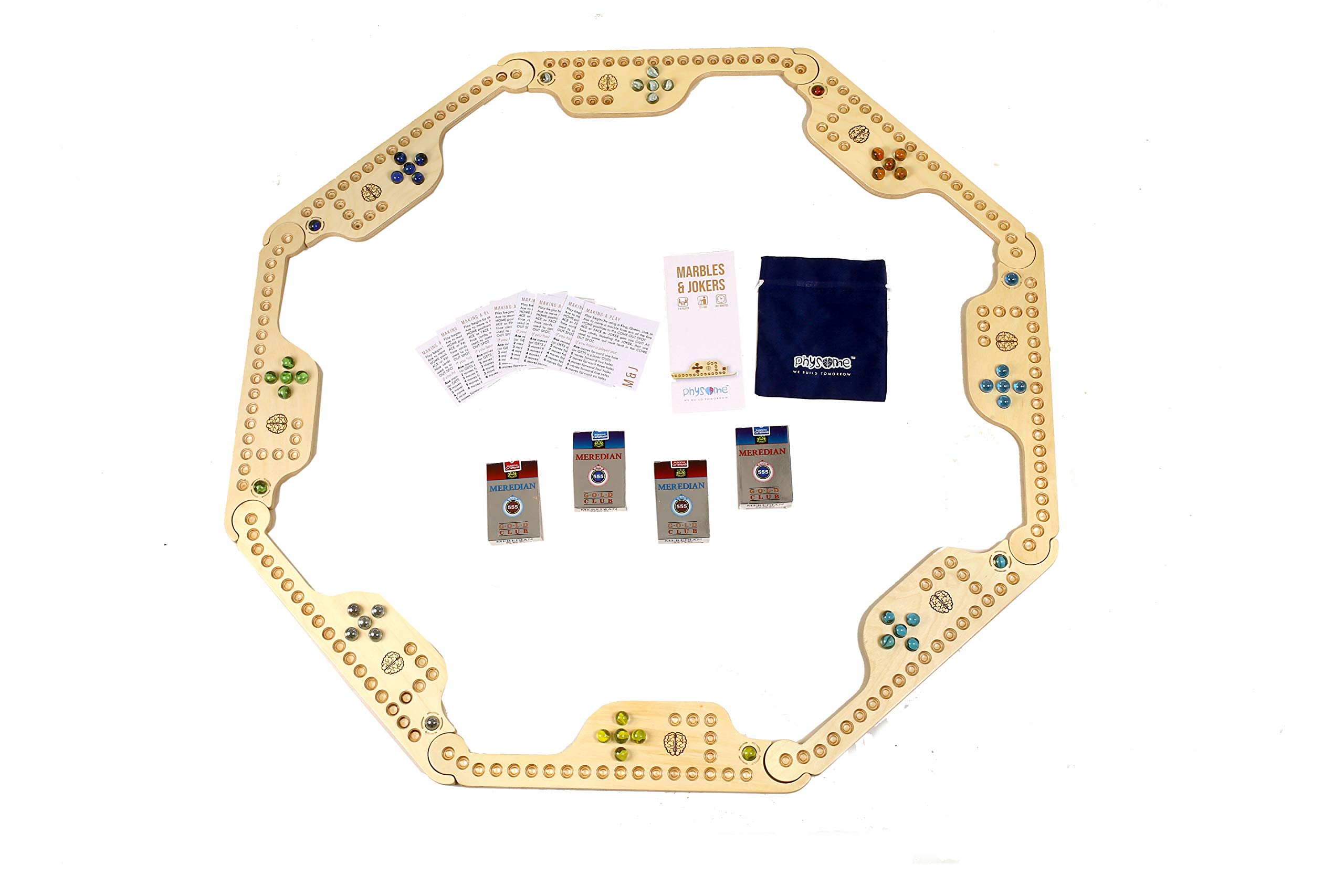 Physome Wooden Jokers and Marbles Game (8 Player) (B08Z72ZQB3) Amazon Price History, Amazon Price Tracker