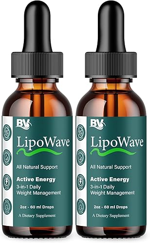 BLUE VIBE Lipowave - Suplemento líquido para gotas de máxima fuerza, apoyo general para la salud y el bienestar, fórmula líquida de apoyo de energía