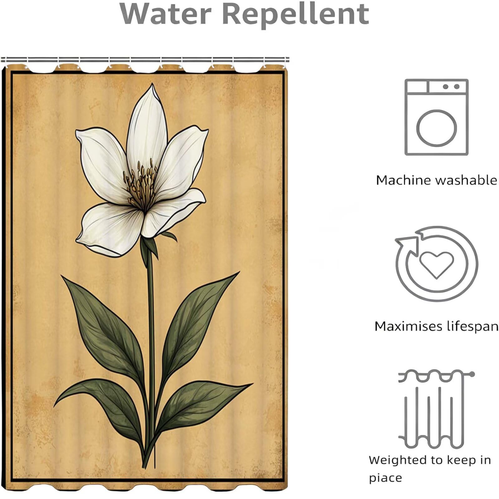 Weiß Duschvorhang, 180x180cm Duschvorhang Badewanne L-140