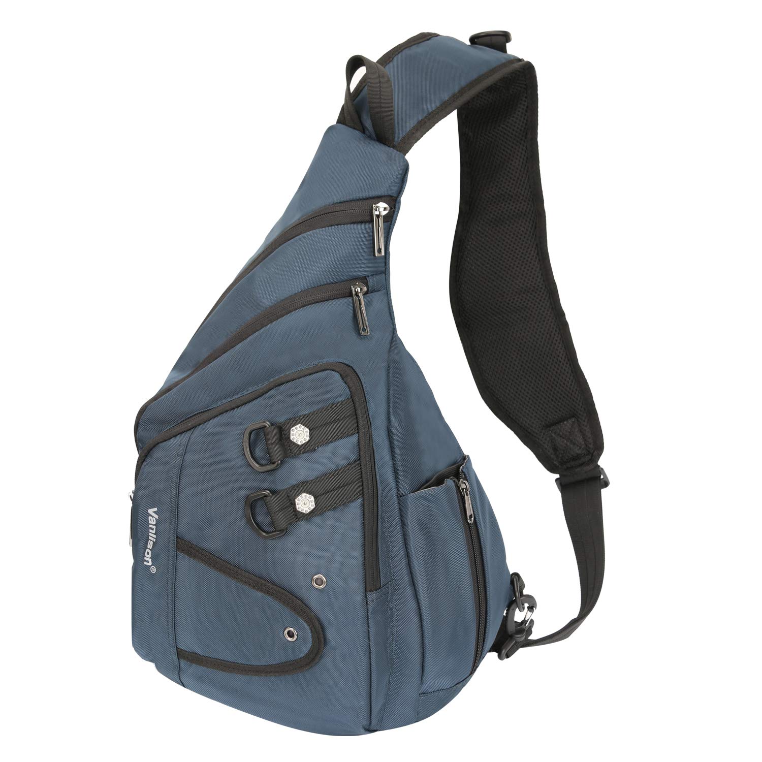 Vanlison Sling Bag Sling Backpack Shoulder Bag Crossbody Bag Men Chest Bag Man Purse Side Bag Blue