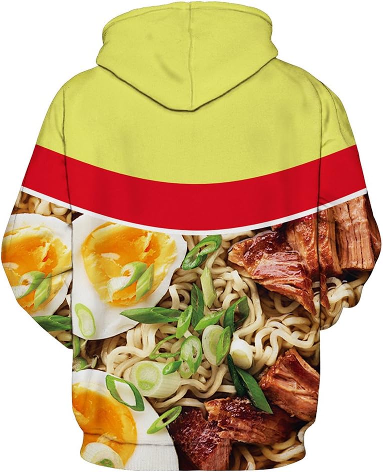 ZUEVI Men's Hoodies Novelty 3D Funny Printed Graphic Pullover Hoodie Sweatshirts with Pockets