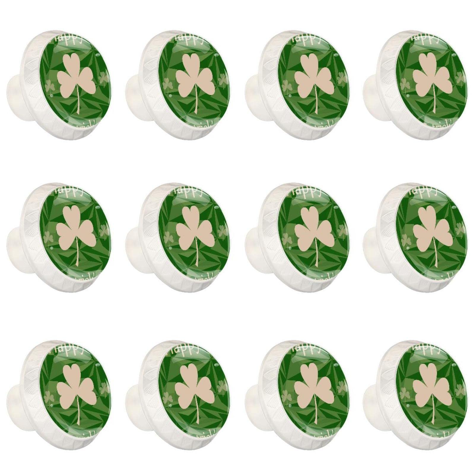 Boutons d'armoire cuisine lot de 12 trèfle Saint-Patrick pour relooker un meuble