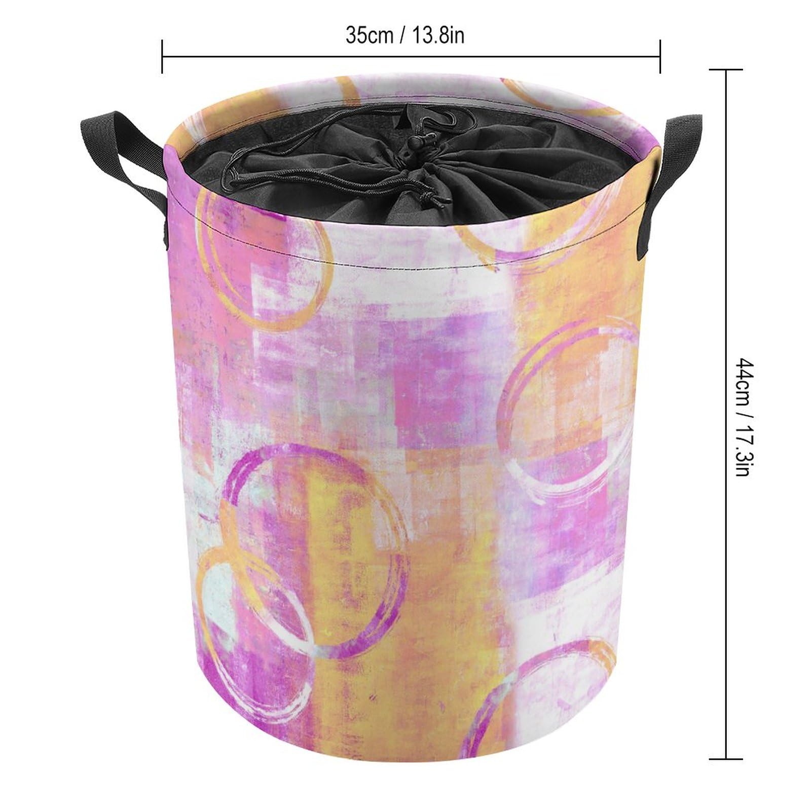 Color Modern Foldable Waterproof Laundry Basket Abstract Art Painting Cool Watercolor Geometric Graffiti Tie Dye for Blanket Toys Dirty Clothes in Living Room Bathroom Bedroom One Size