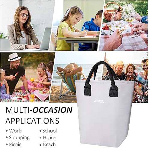 Miniatura 5 de Taysis Large Insulated Lunch Bag for Women Men, Adults Reusable Simple Bento Lunch Bag Lunch Container Lunch Tote Bag for Lunch Box for Picnic Work