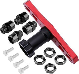 Hobbypark 12mm to 17mm Wheel Hex Hub Adapter Extension Conversion Offset for 1/10 RC Cars Trucks Off Road Buggy Upgrade 1/8 Tires (with Black Adapter)