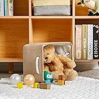 Vista 4 de TheWarmHome Contenedores de almacenamiento para estantes, tamaño mediano, 3 unidades, 13.8 pulgadas de largo x 9.8 pulgadas de ancho x 6.7 pulgadas