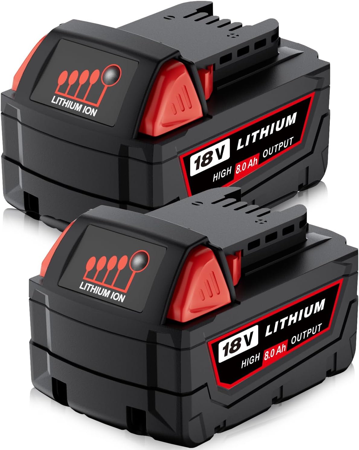 Ferncaex 2 Pack 8.0Ah Replacement for Milwaukee M18 Battery 48-11-1811 48-11-1815 48-11-1822 48-11-1850 48-11-1860 48-11-1881 Compatible with Milwaukee Cordless Power Tools - Amazon product rated Grade B
