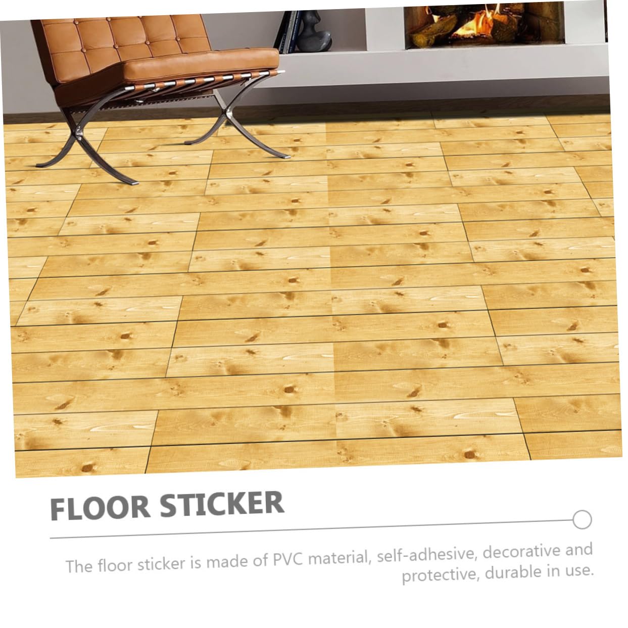 Piastrelle Adesive Effetto Legno 5 Pezzi in Pvc per Pavimento