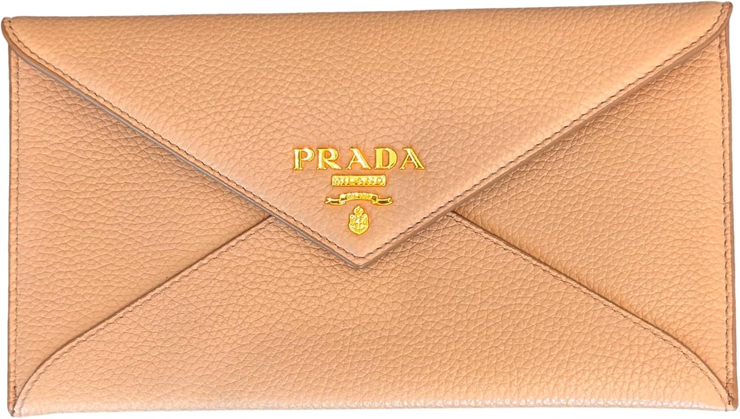 Prada Cammeo Vitello Grain Leather Long Envelope Wallet 1MF175