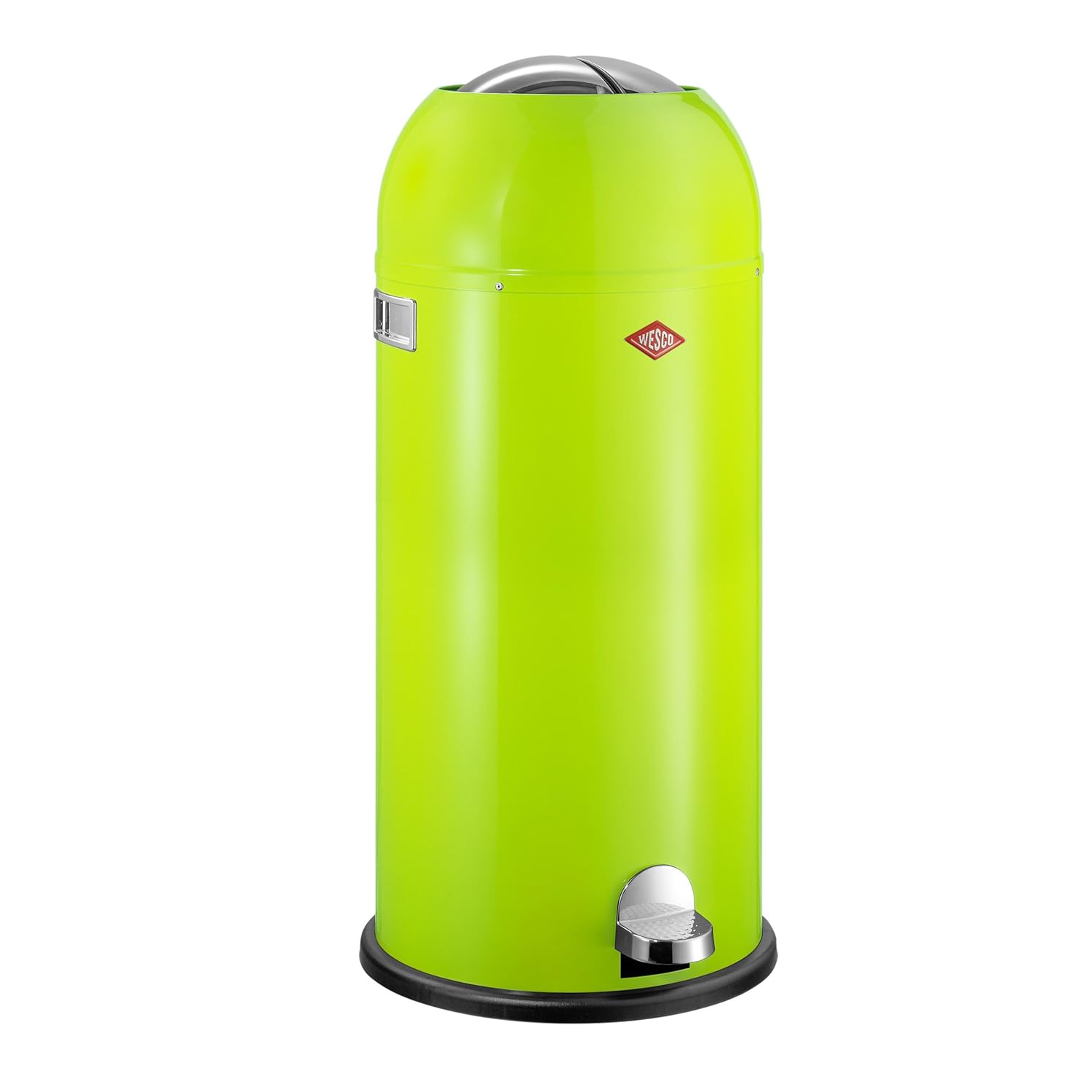 Wesco Poubelle Pushboy De Couleur Graphite, Tôle D'acier Revêtue Par Pulvérisation, Volume De 50 Litres, Grand Rabat En Acier Inoxydable, Récipient Intérieur Amovible