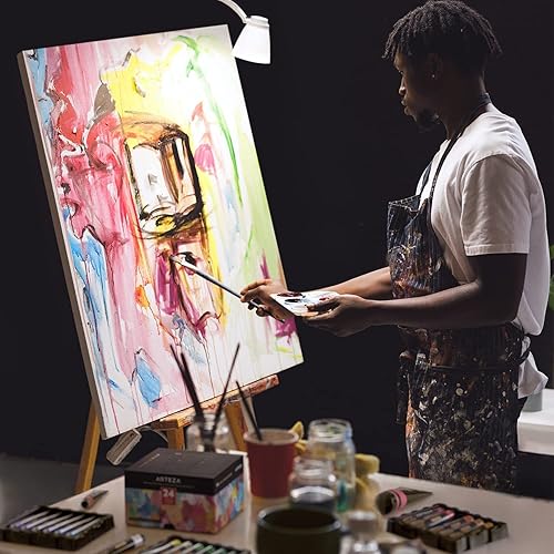 Miniatura 62 de Arteza Lienzo estirado de 8x10, 100% algodón (Juego de 12)