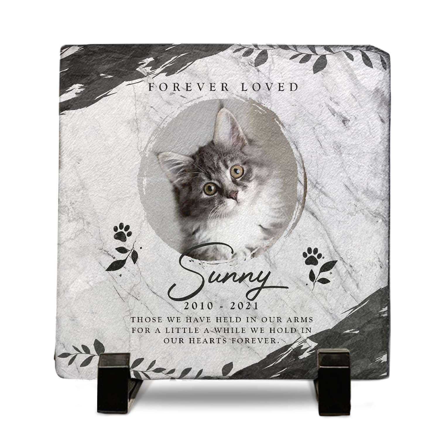 Cat Sympathy Gifts Pet Sympathy Memorial Stone - Custom Grave Marker ...