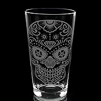 Vista 12 de SPIDERWEBS Engraved Beer Pint Glass Great Monster Scary Halloween Holiday Gift Idea & Decor!