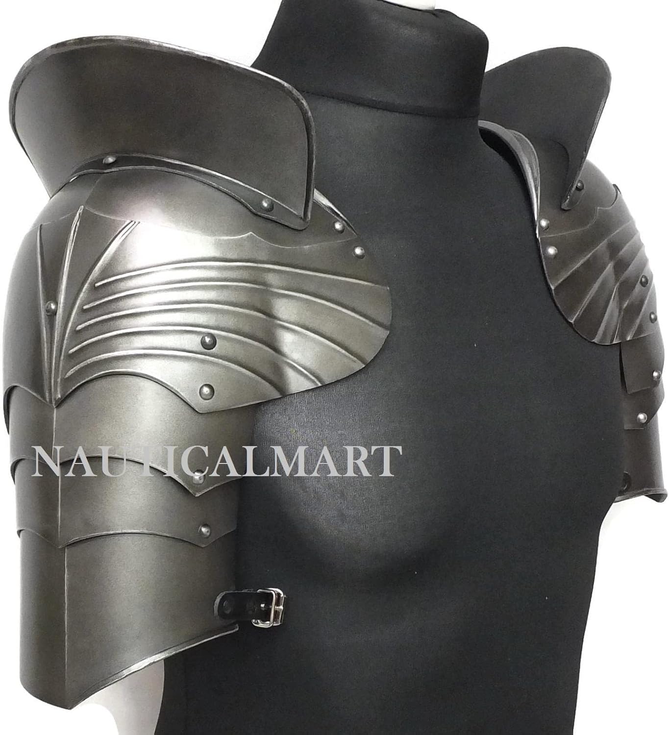 Reenactment Gothic Style Fluted Shoulder Armor Pauldrons