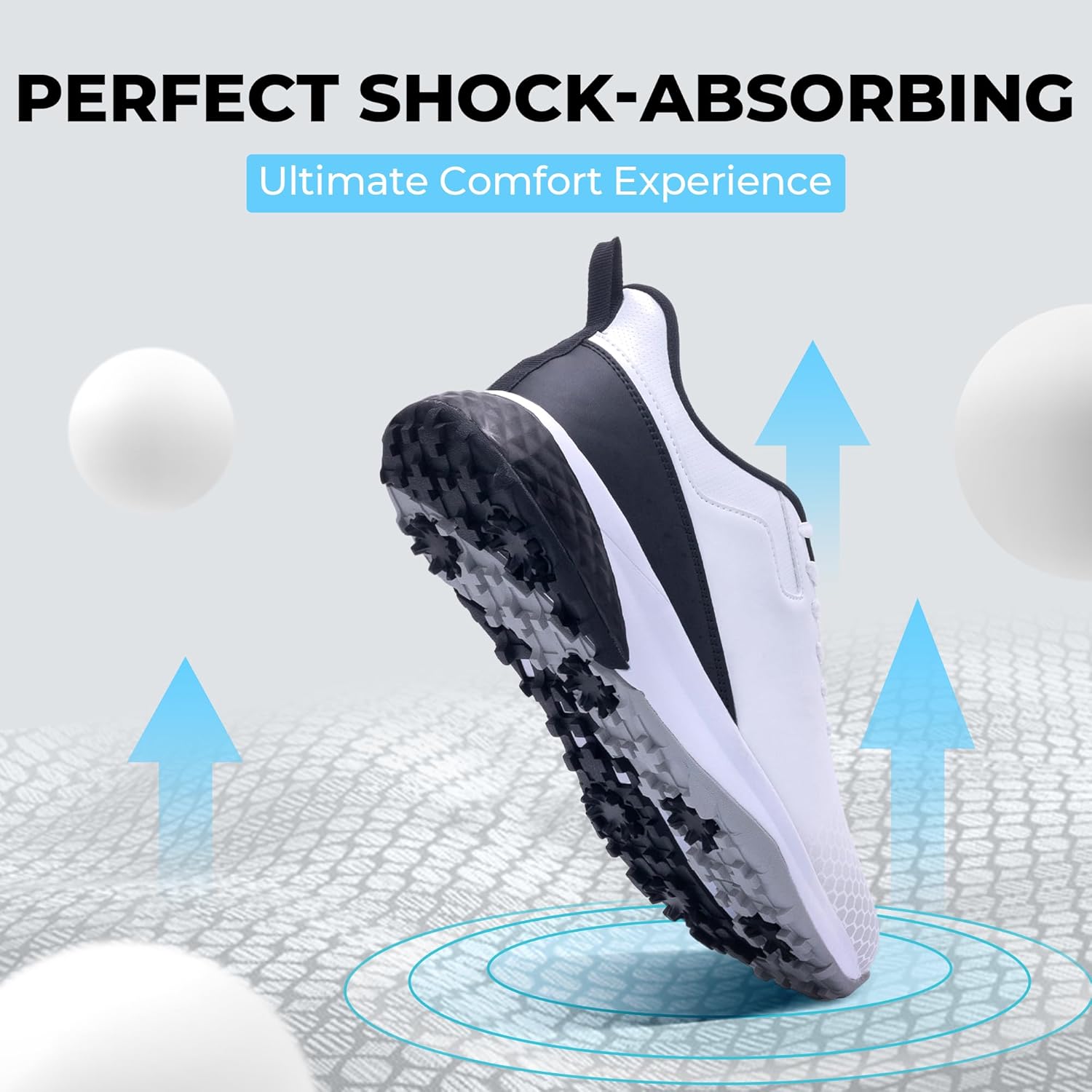 Men's Golf Shoes Spike Wide Waterproof Lightweight Anti Slip Golf Sneakers Walking Footwears - Image 3