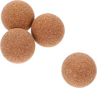 BESPORTBLE 4pcs Miniature Cork Foosball Balls for Football Table 32mm Replacement Wooden Balls for Indoor Foosball Game Supplies