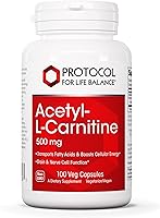 Vista 1 de Protocol Acetyl- L-Carnitina 500mg - Suplemento energético, nervio y apoyo cerebral - 100 cápsulas vegetales