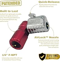 Vista 2 de JACO Lightning L2-Series Acoplador neumático para llantas, 1/4 de pulgada F-NPT (flujo cerrado)