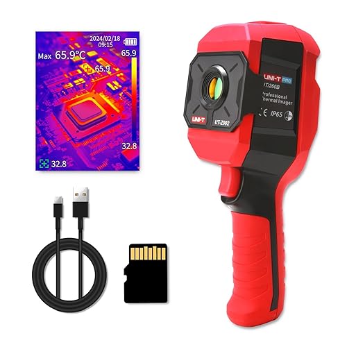 UNI-T UTi260B Thermal Camera with Macro Lens, Infrared Cameras Thermal Imaging Camera 256x192 IR Resolution Thermal Imager 49152Pixels 7 Palettes 25 Hz Refresh Rate, IP65 2-Meter Drop, 2.8" LCD