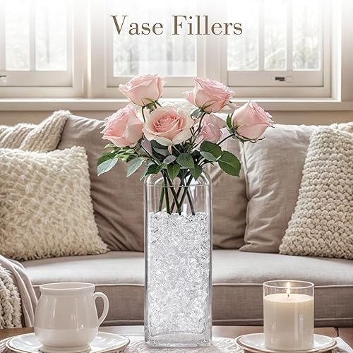 Miniatura 2 de DomeStar Cubos de hielo falsos 44 libras 1000 cubos de hielo acrílicos transparentes diamantes falsos rellenos de jarrones de acrílico transparentes