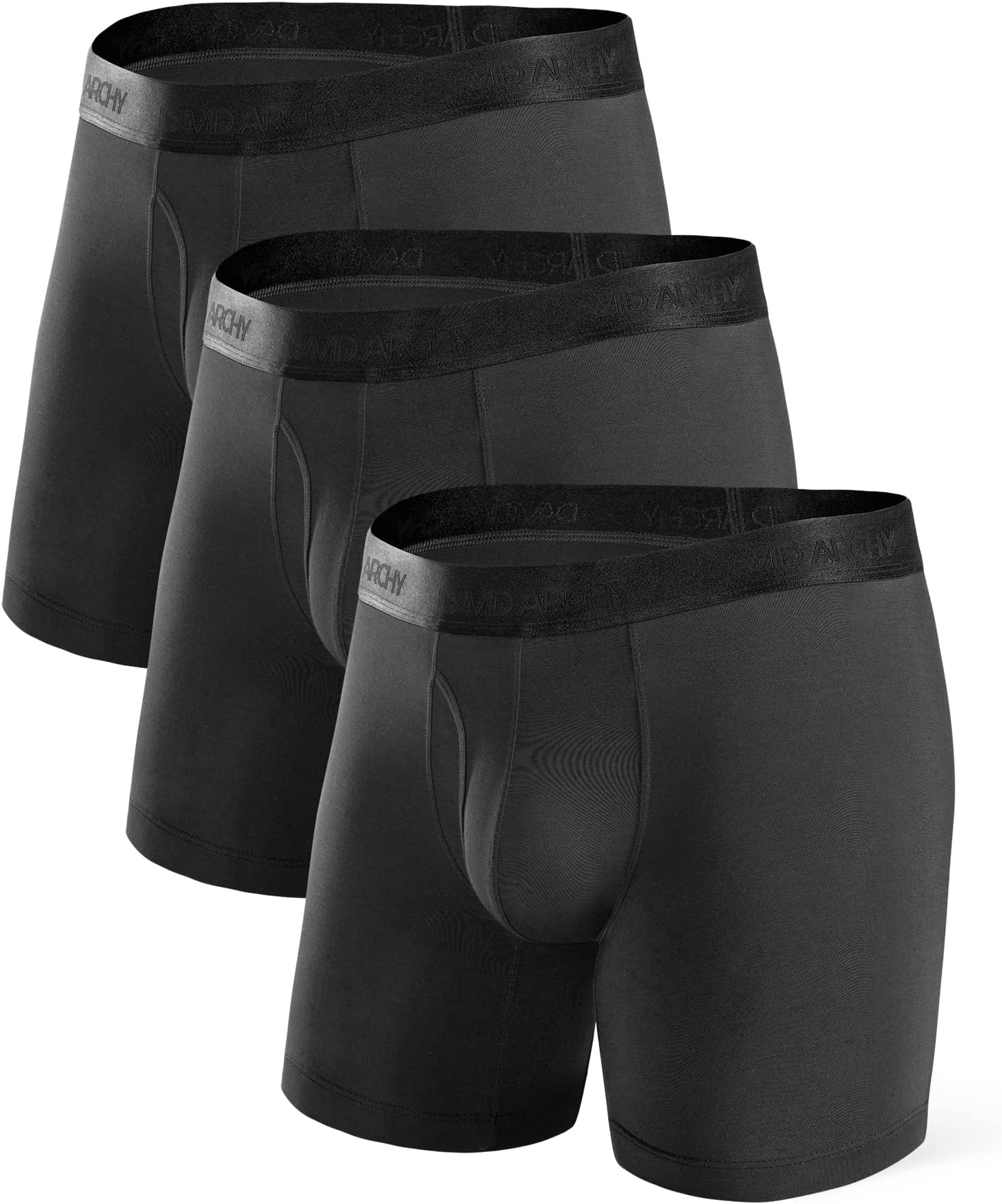 Men's Underwear Modal Ultra Soft Trunks Second Skin Breathable with Support Pouch Boxer Briefs for Men Multipack