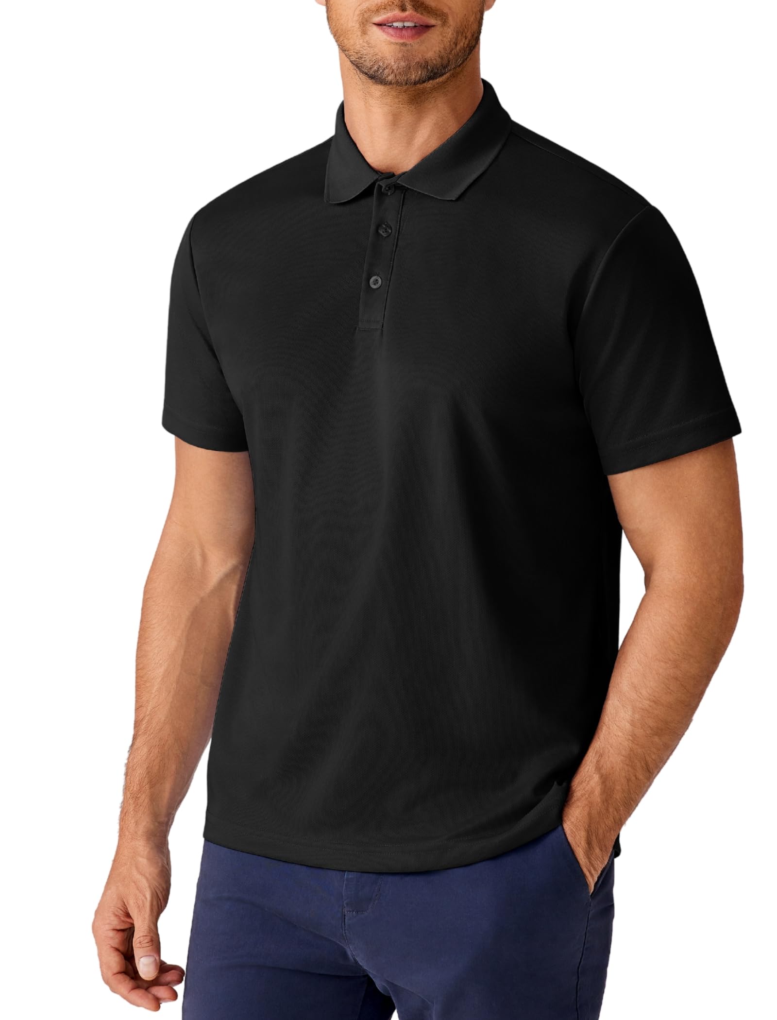 Polo Shirts for Men Short Sleeve Performance Quick Dry Golf T Shirt Moisture Wicking Casual Workout