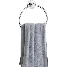 Modern Chrome Towel Ring Holder Wall Mounted Round Bathroom Accessory ACC110 by iBathUK
