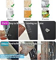 Vista 5 de Protector de Bordes 100% Silicona, Protectores Transparentes de Esquinas Delgadas a Prueba de Bebés, Adhesivo Suave Pre-Aplicado para Seguridad