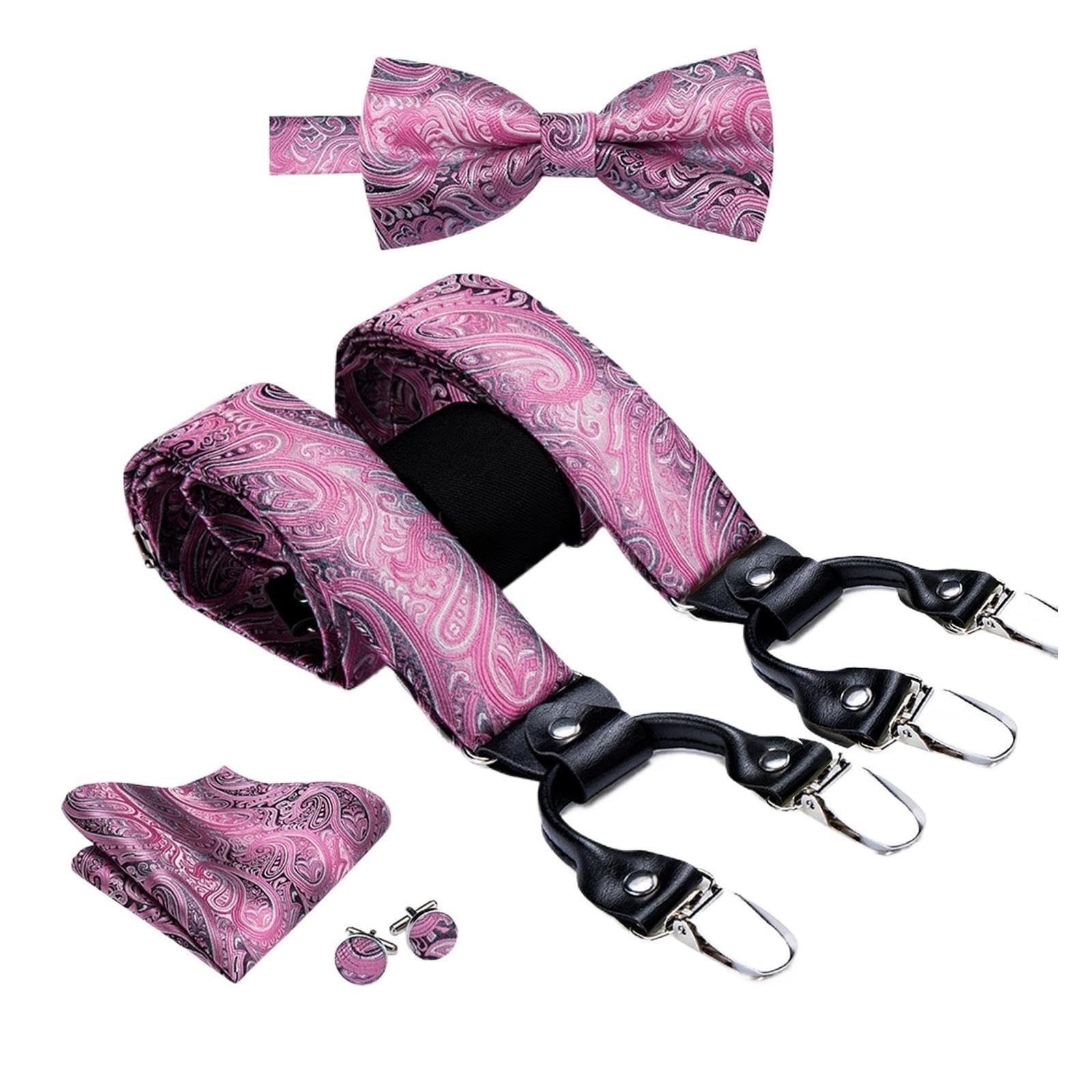 Set papillon con bretelle da uomo