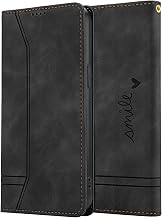 For Galaxy A27 Flip Wallet Magnetic Case,TPU Leather Minimalist Case | Magnetic wallet flip case | with stand & card | scratch-proof wear-resistant | drop-proof corner guards | Fashion（Black）