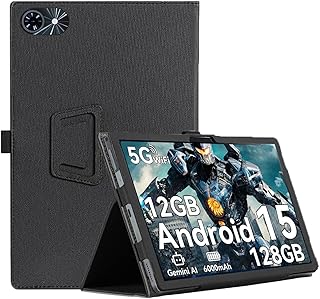 For Tabwee T80 タブレット 10.5インチ ケース 角度調整 スタンド機能 高級PU レザー 全面保護 調節可能 擦り傷防止 磁気吸着 薄型軽量 良い手触り Tabwee T80 ケース (ブラック)