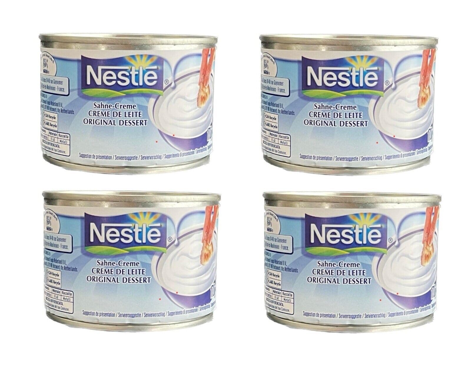 Kaymak Pamai Pai® Lot de 4 x 170 g de crème au lait Nestle Crème de dessert Crème au lait Puto