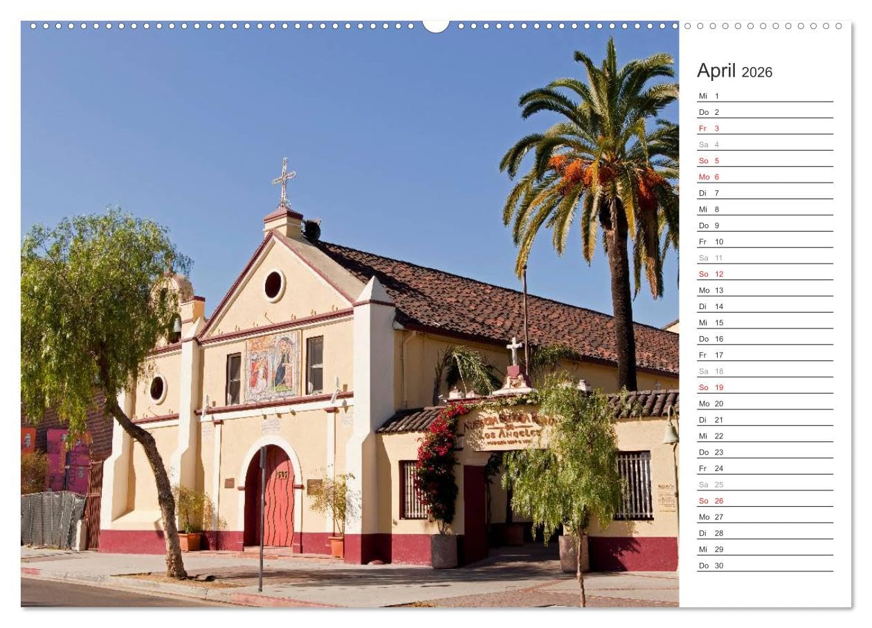 Los Angeles - Kalifornien (hochwertiger Premium Wandkalender 2026 DIN A2 quer), Kunstdruck in Hochglanz: Die ganze Vielfalt der Megastadt an der amerikanischen Westküste (CALVENDO Orte)