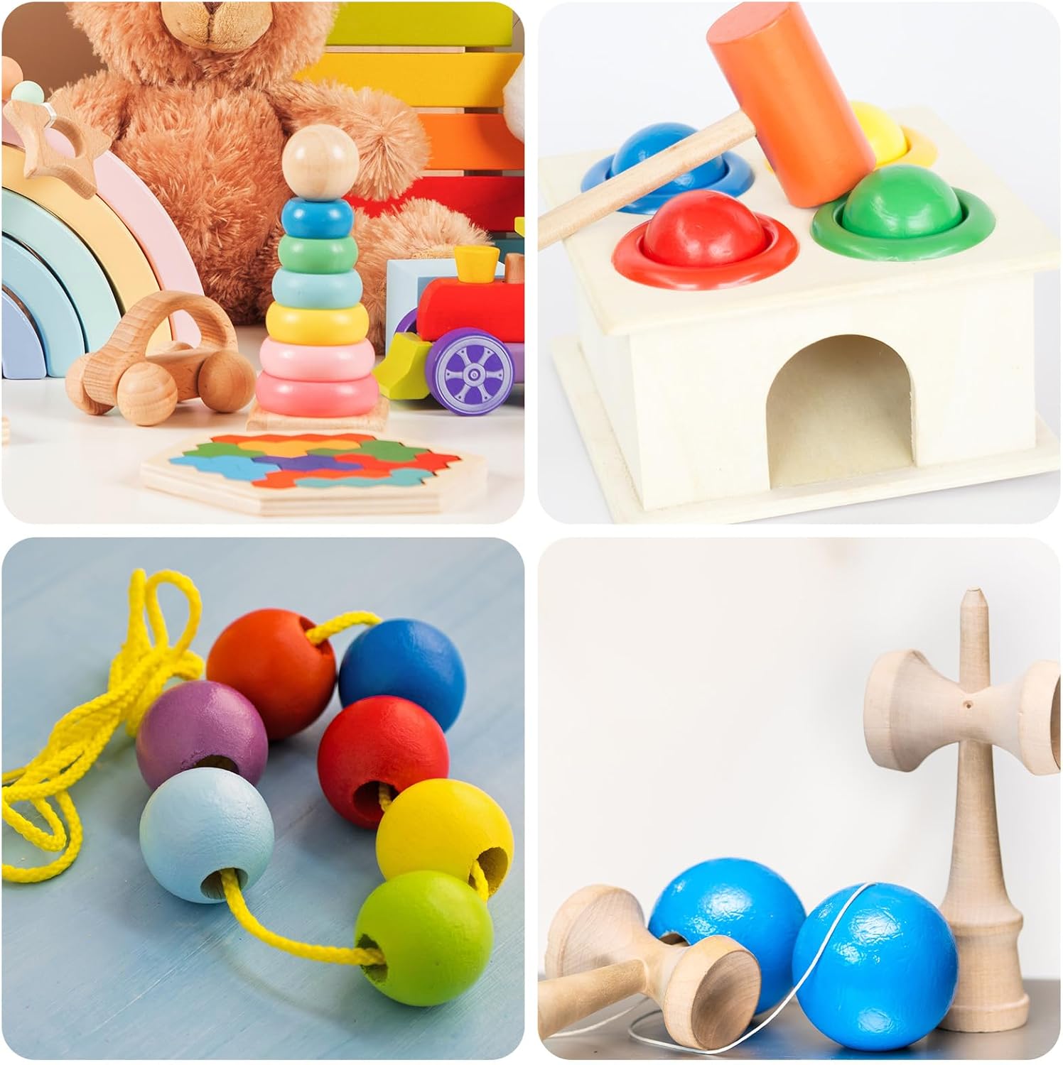 2 Inch Wooden Round Balls, Bag of 20 Unfinished Solid Round Wood Balls, Hardwood Birch, for Crafts and DIY Projects - Image 5