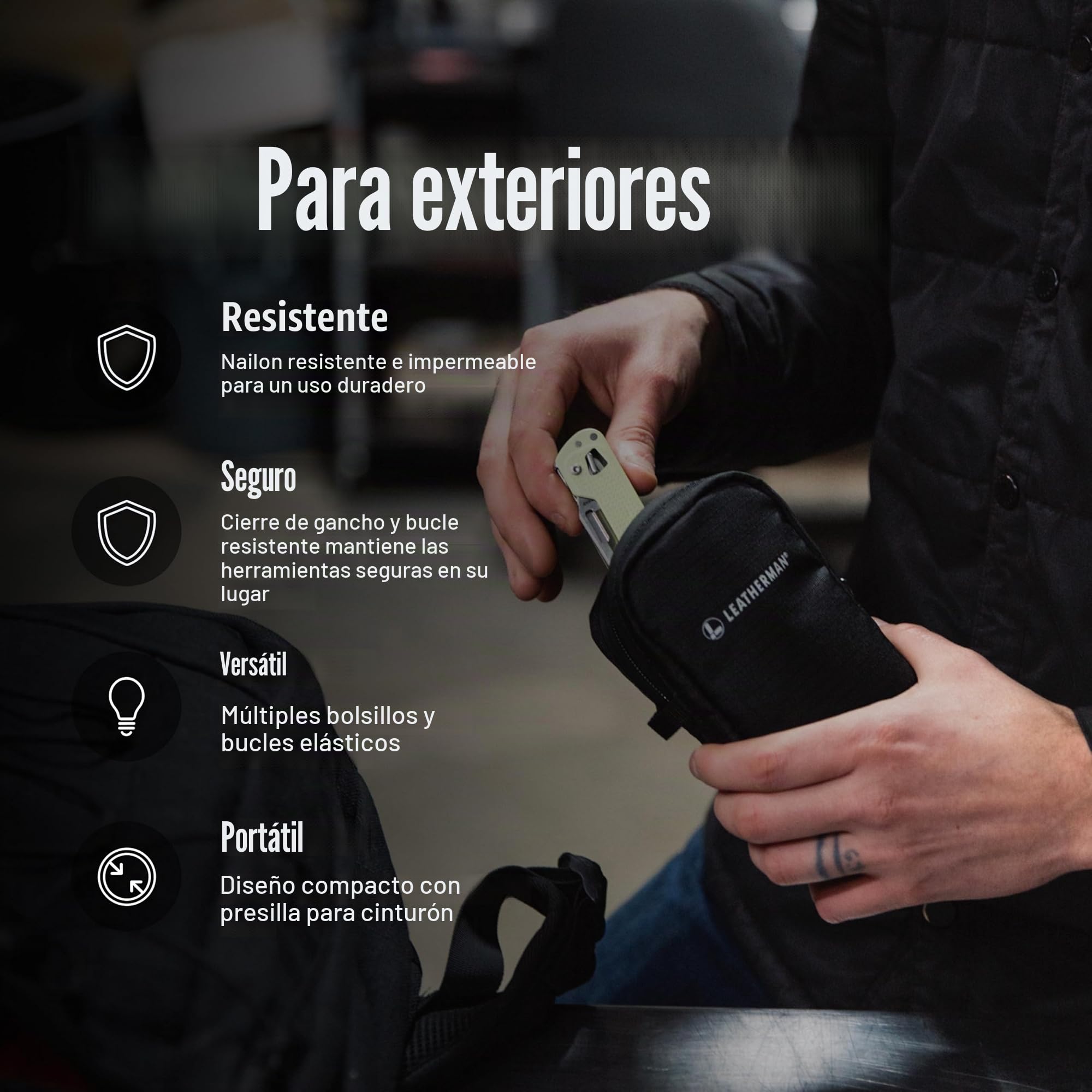 Leatherman Funda para Herramientas - Solución de Transporte Versátil para Multiherramientas, Negro