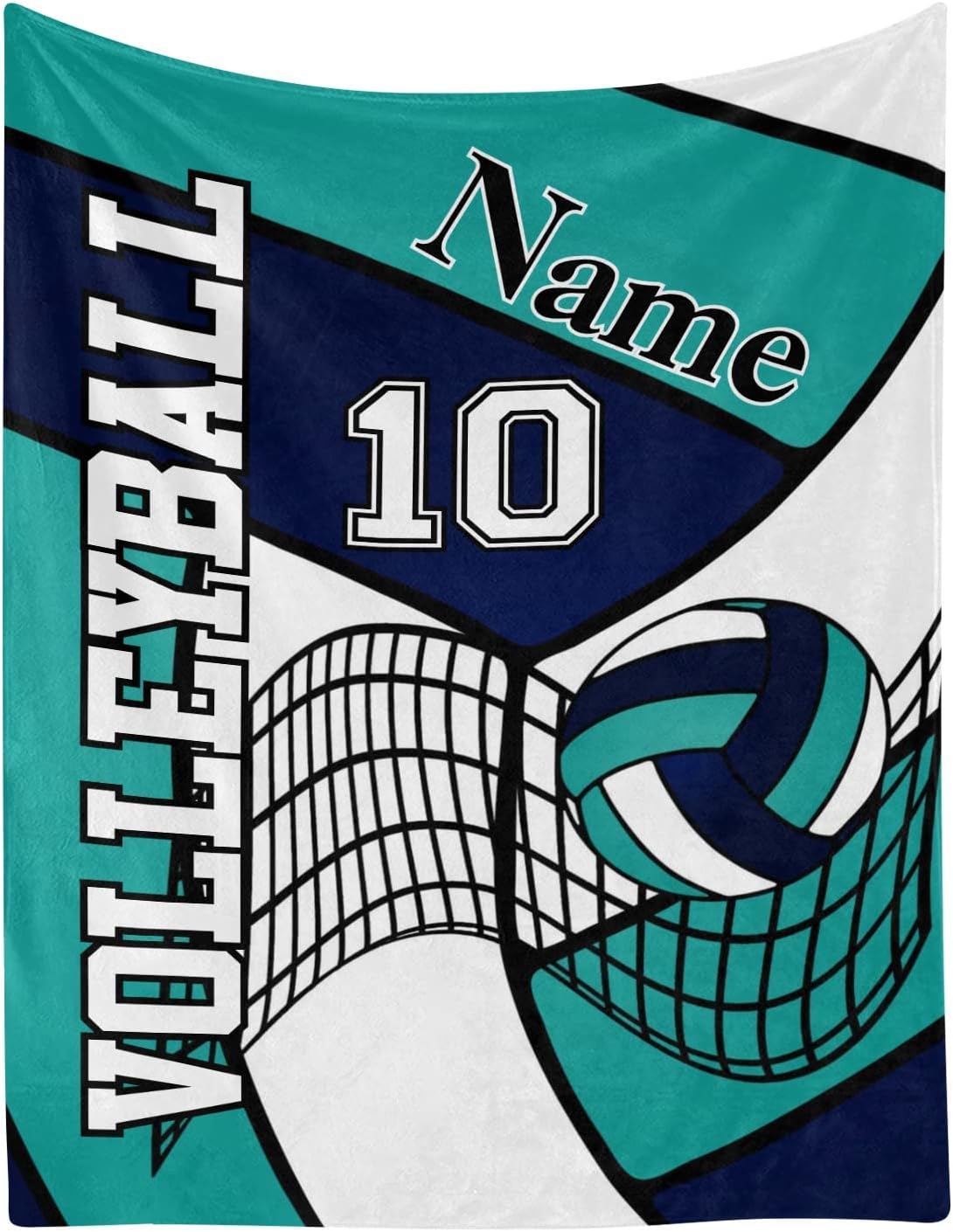 Volleyball Pink Personalized Blanket with Name Soft Fleece Throw Blankets for Men Women Birthday Wedding Gift 60X80 inch