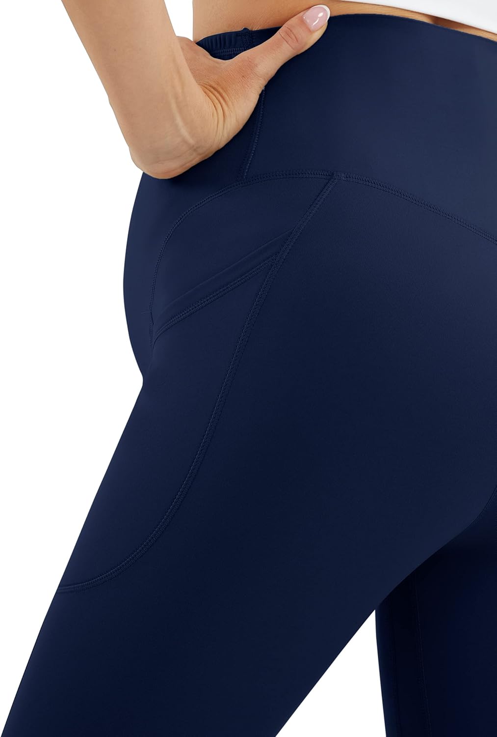 JOYSPELS Smooth Feeling Maternity Leggings Over The Belly with Pockets Workout Pregnancy Pants - Image 4