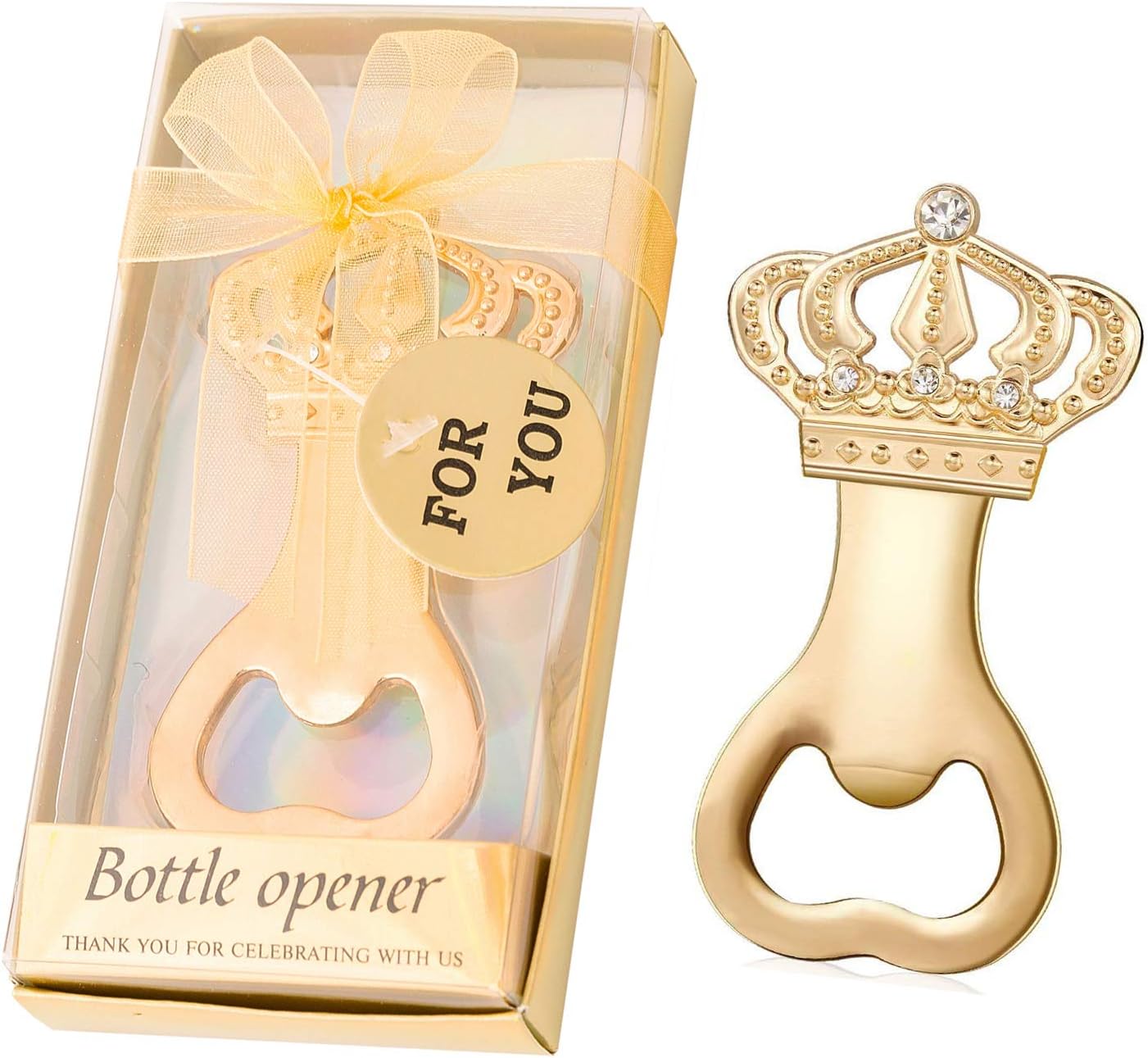 Best Cyber Monday 🔥 24Packs Crown Bottle Openers for wedding Party Favors Baby Shower Favors Return Gifts Wedding Decorations Bridal Souvenirs for Guests
