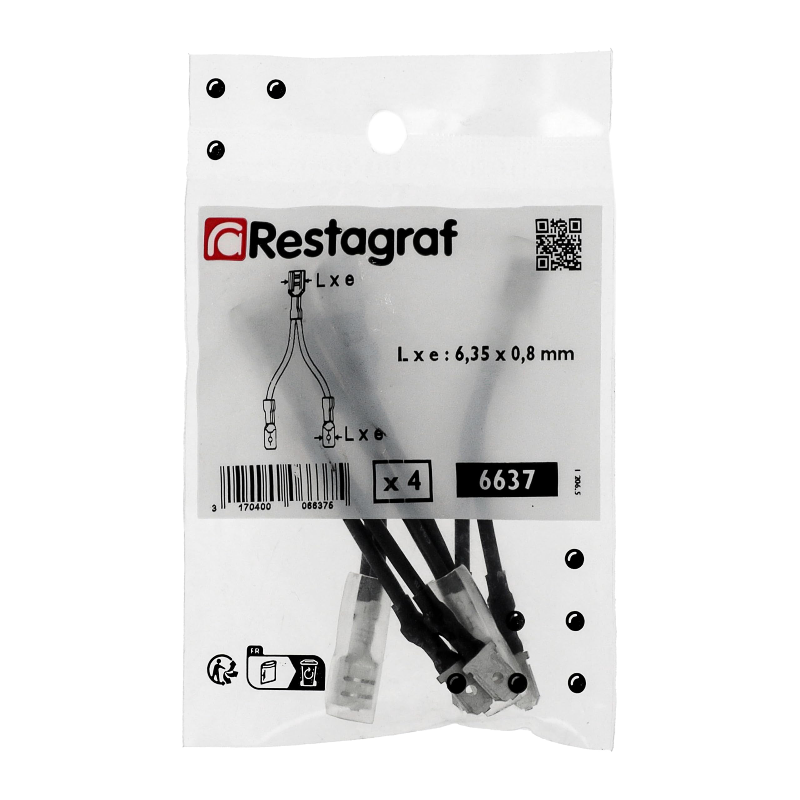 Image secondaire de Câble Y de Dérivation Électrique Restagraf - 1 Femelle vers 2 Mâles - Sachet de 4
