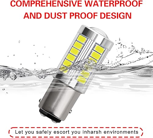 Miniatura 3 de yvshy 4 luces LED para automóvil, 1157 6500K luces de freno, bombillas traseras, luces de marcha atrás de alto brillo, repuesto de bombillas de