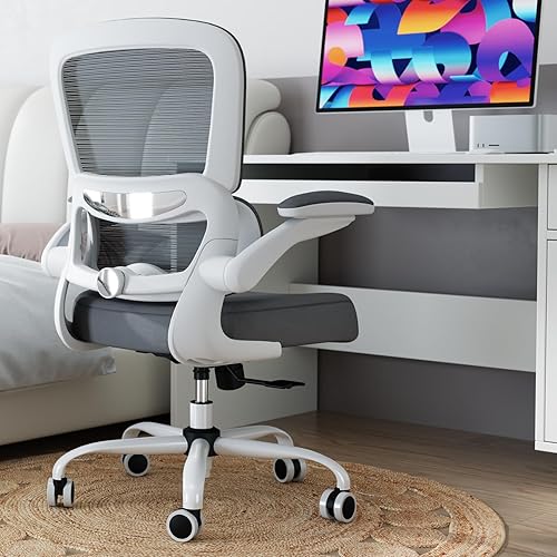 Silla de oficina – Silla de escritorio ergonómica con soporte lumbar ajustable, silla de computadora de malla, silla ejecutiva para oficina en casa