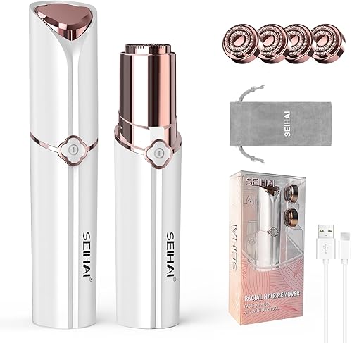 Depilación facial para mujeres, dispositivo de depilación (lujo), afeitadoras faciales para mujeres, removedor de vello facial para cara, labios,